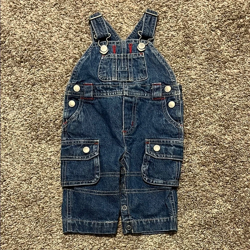 Gymboree Vintage Blue‎ Denim Overalls with Adjustable Straps 3-6M